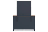 Landocken Brown/Blue Dresser and Mirror from Ashley - Luna Furniture