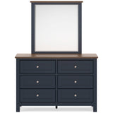 Landocken Brown/Blue Queen Panel Bedroom Set from Ashley - Luna Furniture