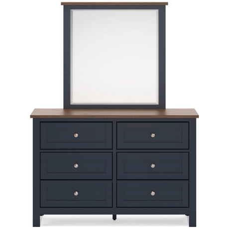 Landocken Brown/Blue Queen Panel Bedroom Set from Ashley - Luna Furniture