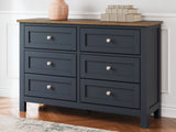 Landocken Brown/Blue Dresser from Ashley Furniture - Luna Furniture