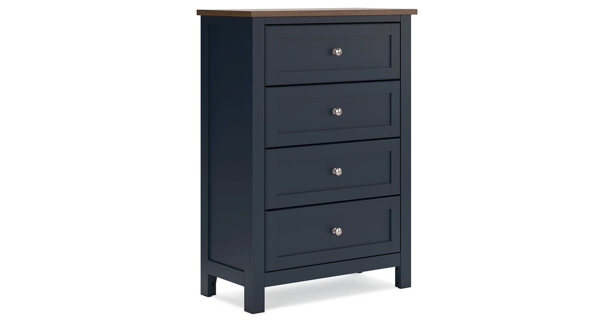 Landocken Brown/Blue Chest of Drawers from Ashley Furniture - Luna Furniture