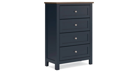 Landocken Brown/Blue Chest of Drawers from Ashley Furniture - Luna Furniture