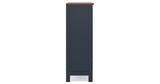 Landocken Queen Panel Bed with Mirrored Dresser, Chest and Nightstand in Brown/Blue from Ashley Furniture - Luna Furniture