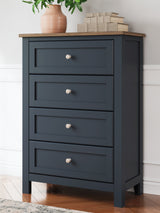 Landocken Brown/Blue Chest of Drawers from Ashley Furniture - Luna Furniture