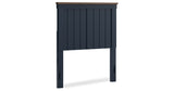 Landocken Twin Panel Headboard with Dresser in Brown/Blue from Ashley - Luna Furniture