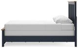Landocken Brown/Blue Queen Panel Bed, Dresser, Mirror and Nightstand from Ashley Furniture - Luna Furniture