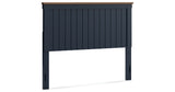 Landocken Queen Panel Headboard with Mirrored Dresser in Brown/Blue from Ashley Furniture - Luna Furniture