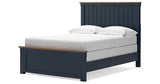 Landocken Brown/Blue Full Panel Bed from Ashley Furniture - Luna Furniture