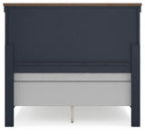 Landocken Brown/Blue Full Panel Bed from Ashley Furniture - Luna Furniture