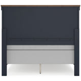 Landocken Full Panel Headboard with 2 Nightstands in Brown/Blue from Ashley - Luna Furniture