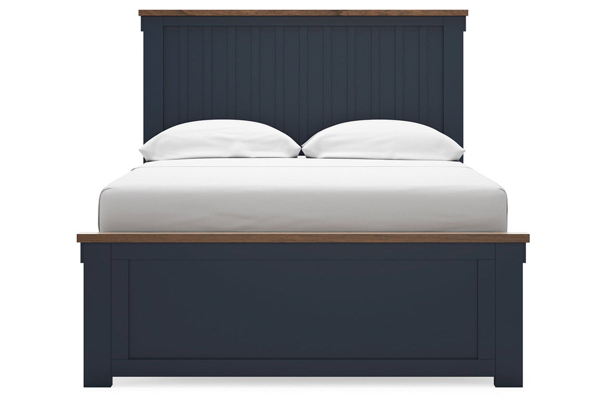 Landocken Brown/Blue Full Panel Bed from Ashley - Luna Furniture