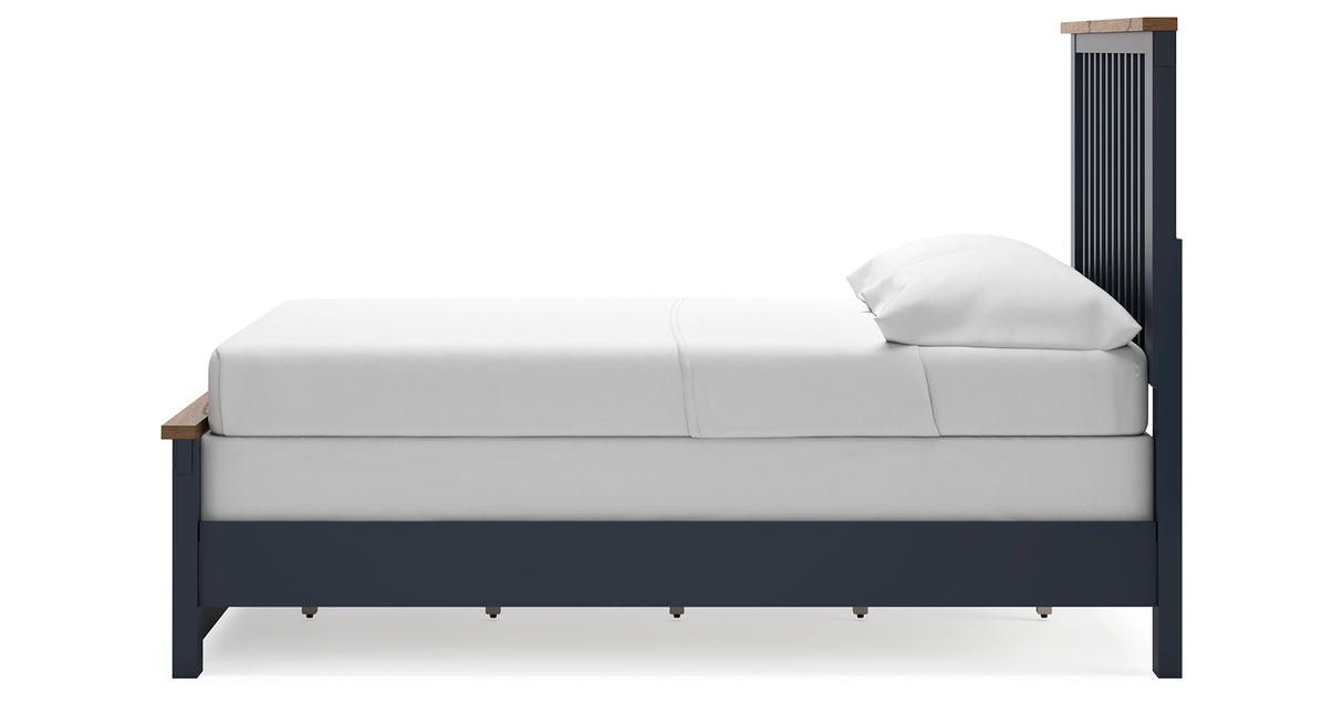 Landocken Brown/Blue Full Panel Bed from Ashley Furniture - Luna Furniture