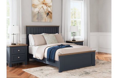 Landocken Brown/Blue Full Panel Bed
