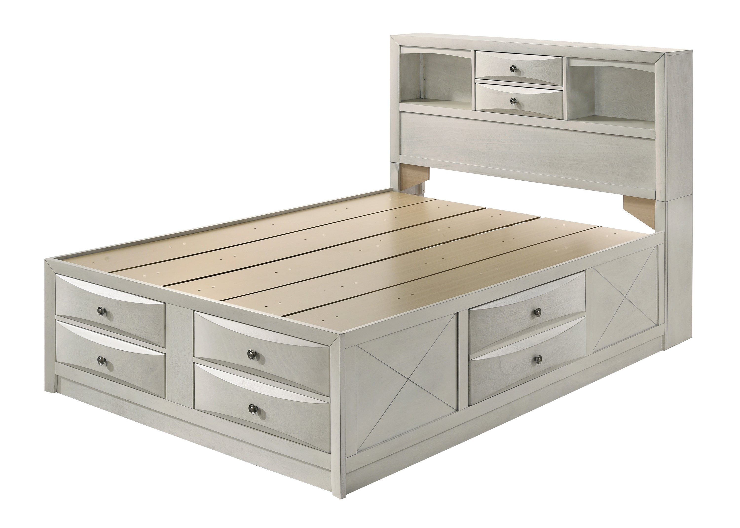 Emily Emily White Storage Platform Bedroom Set – Luna Furniture