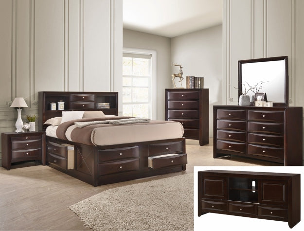 Emily Dark Cherry Bedroom Mirror (Mirror Only) from Crown Mark - Luna Furniture