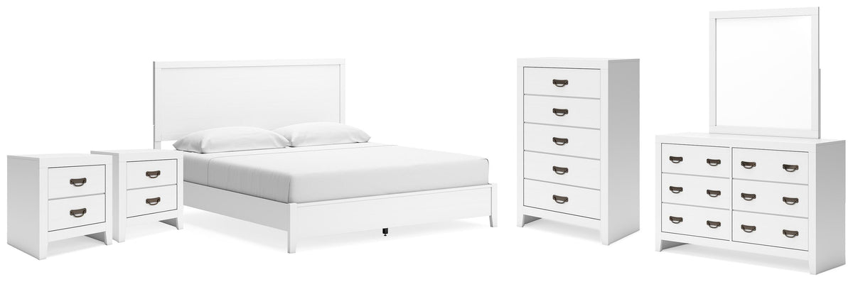 Binterglen King Panel Bed, Dresser, Chest and 2 Nightstands from Ashley - Luna Furniture