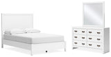 Binterglen White Full Panel Bed with Mirrored Dresser from Ashley Furniture - Luna Furniture