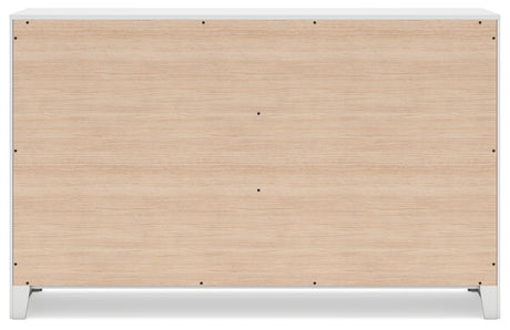 Binterglen King Panel Bed with Dresser and 2 Nightstands in White from Ashley - Luna Furniture
