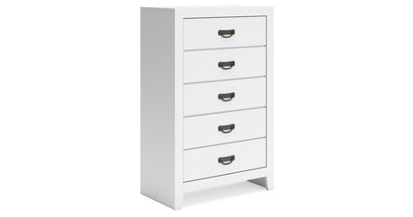 Binterglen White Full Panel Bed, Dresser, Chest and Nightstand from Ashley - Luna Furniture
