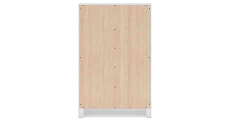 Binterglen Twin Panel Bed with Mirrored Dresser, Chest and 2 Nightstands in White from Ashley - Luna Furniture