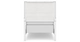 Binterglen Twin Panel Bed with Mirrored Dresser and 2 Nightstands in White from Ashley Furniture - Luna Furniture