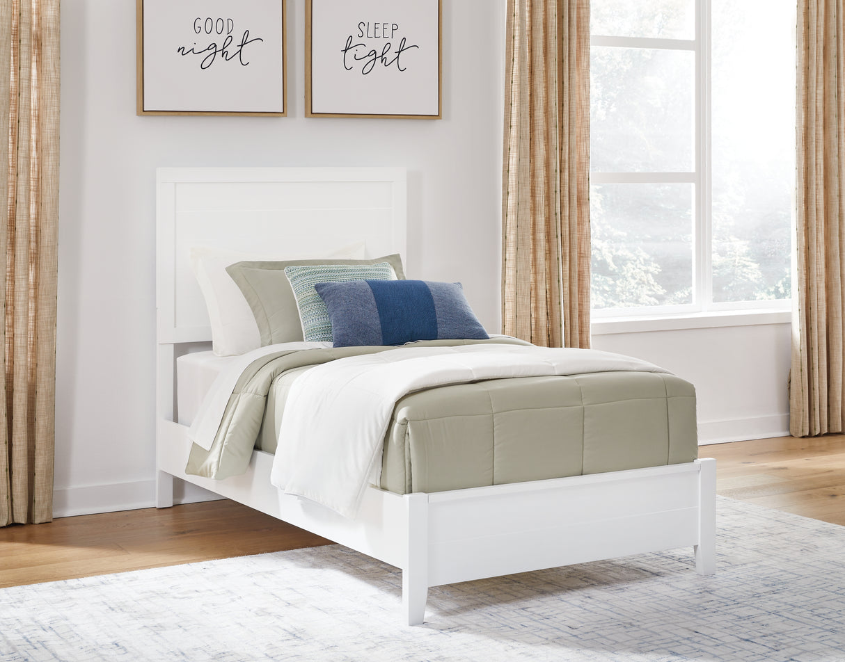 Binterglen White Twin Panel Bed from Ashley - Luna Furniture