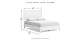 Binterglen Queen Panel Bed with Dresser in White from Ashley - Luna Furniture