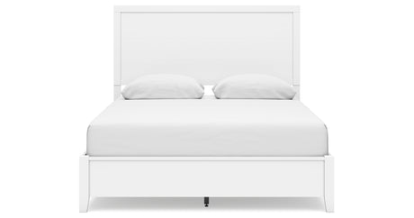 Binterglen Queen Panel Bed with 2 Nightstands in White from Ashley - Luna Furniture