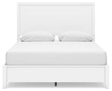 Binterglen White Queen Panel Bed with Mirrored Dresser from Ashley - Luna Furniture