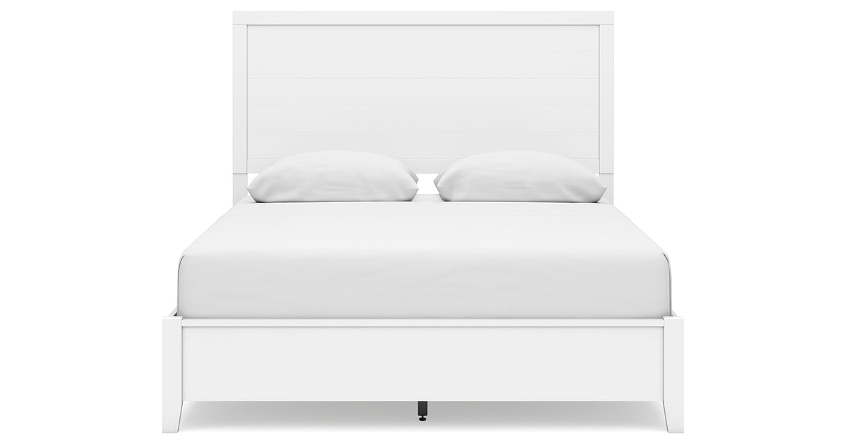 Binterglen Queen Panel Bed with Dresser in White from Ashley - Luna Furniture