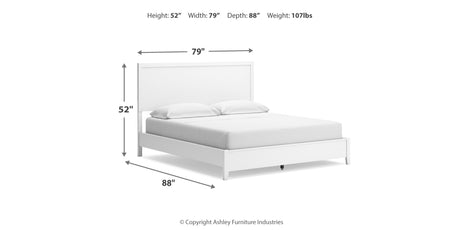 Binterglen California King Panel Bed with Dresser and Nightstand in White from Ashley - Luna Furniture