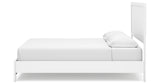 Binterglen California King Panel Bed with Mirrored Dresser, Chest and 2 Nightstands in White from Ashley Furniture - Luna Furniture