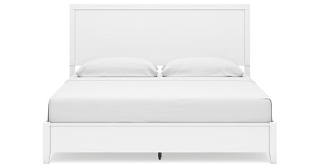 Binterglen King Panel Bed with Dresser in White from Ashley - Luna Furniture