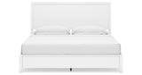 Binterglen King Panel Bed with 2 Nightstands in White from Ashley - Luna Furniture