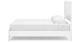 Binterglen King Panel Bed with Mirrored Dresser and Chest in White from Ashley Furniture - Luna Furniture
