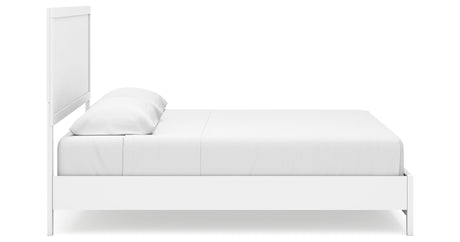 Binterglen King Panel Bed with Mirrored Dresser, Chest and Nightstand in White from Ashley - Luna Furniture