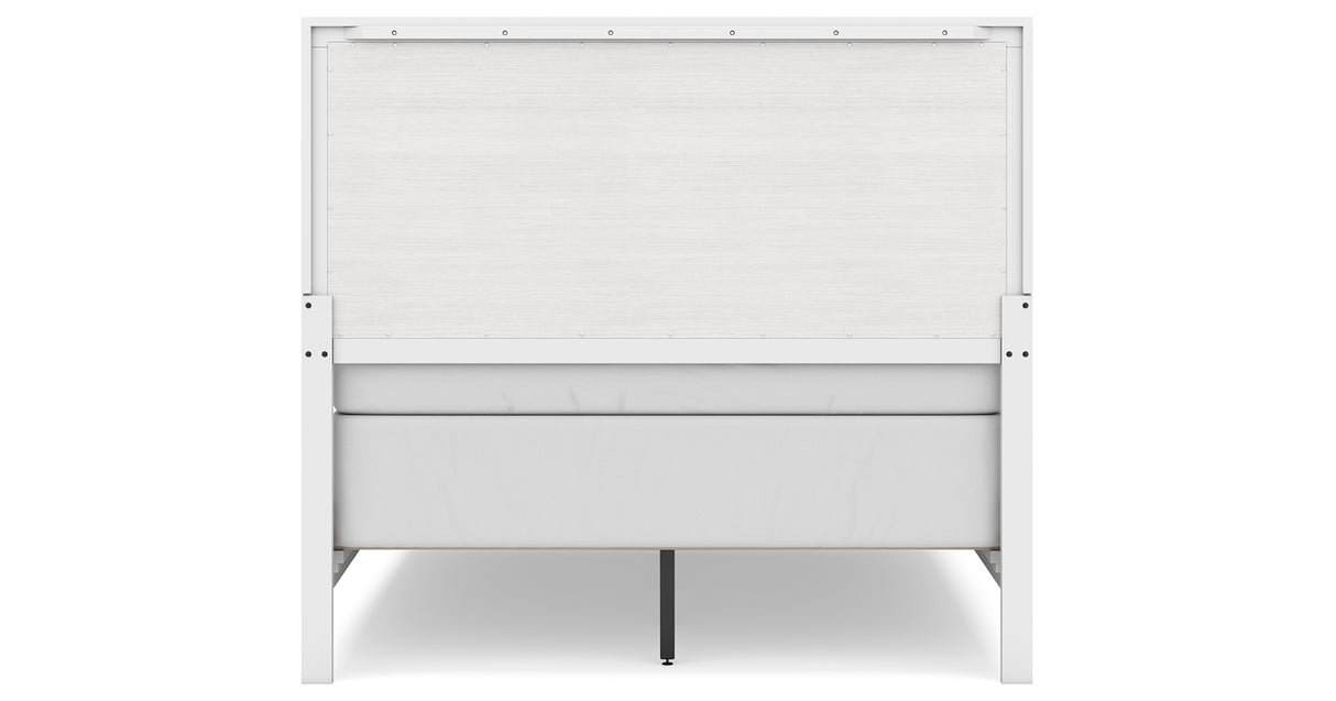 Binterglen Full Panel Bed with Mirrored Dresser and Chest in White from Ashley Furniture - Luna Furniture
