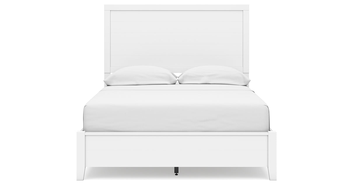 Binterglen Full Panel Bed with Dresser and 2 Nightstands in White from Ashley Furniture - Luna Furniture