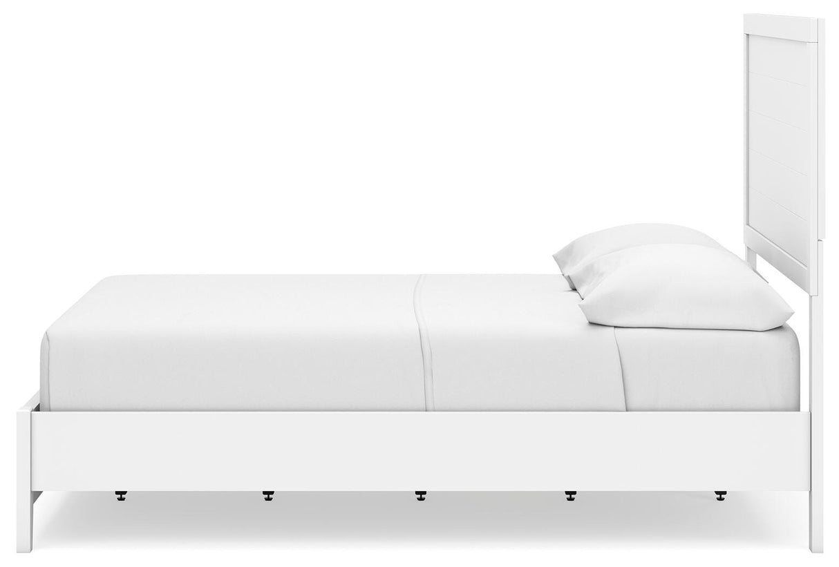Binterglen White Full Panel Bed with Mirrored Dresser from Ashley Furniture - Luna Furniture