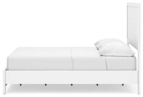 Binterglen White Full Panel Bed with Mirrored Dresser from Ashley - Luna Furniture