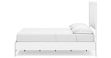 Binterglen Full Panel Bed with Mirrored Dresser and 2 Nightstands in White from Ashley Furniture - Luna Furniture
