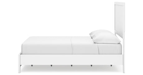 Binterglen Full Panel Bed with Mirrored Dresser and 2 Nightstands in White from Ashley - Luna Furniture