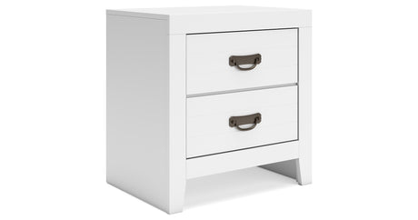 Binterglen California King Panel Bed with 2 Nightstands in White from Ashley - Luna Furniture