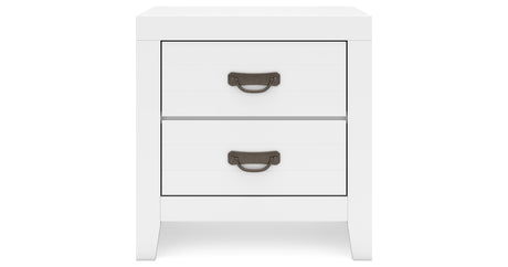 Binterglen Twin Panel Bed with Mirrored Dresser and 2 Nightstands in White from Ashley - Luna Furniture