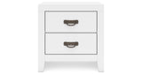 Binterglen Queen Panel Bed with 2 Nightstands in White from Ashley - Luna Furniture