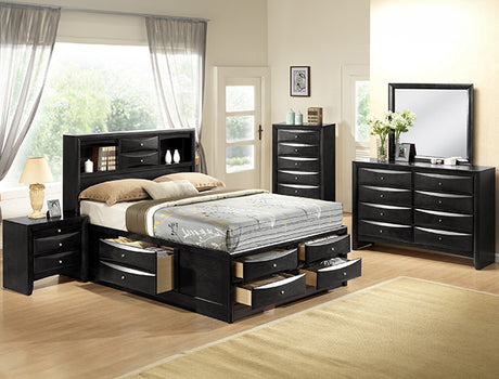 Emily Black Bedroom Mirror (Mirror Only) from Crown Mark - Luna Furniture
