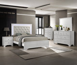 Lyssa Oat and Frost LED Upholstered Panel Youth Bedroom Set from Crown Mark - Luna Furniture