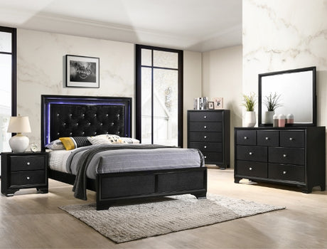 Micah Black Nightstand from Crown Mark - Luna Furniture