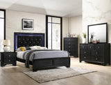 Micah Black Bedroom Mirror (Mirror Only) from Crown Mark - Luna Furniture