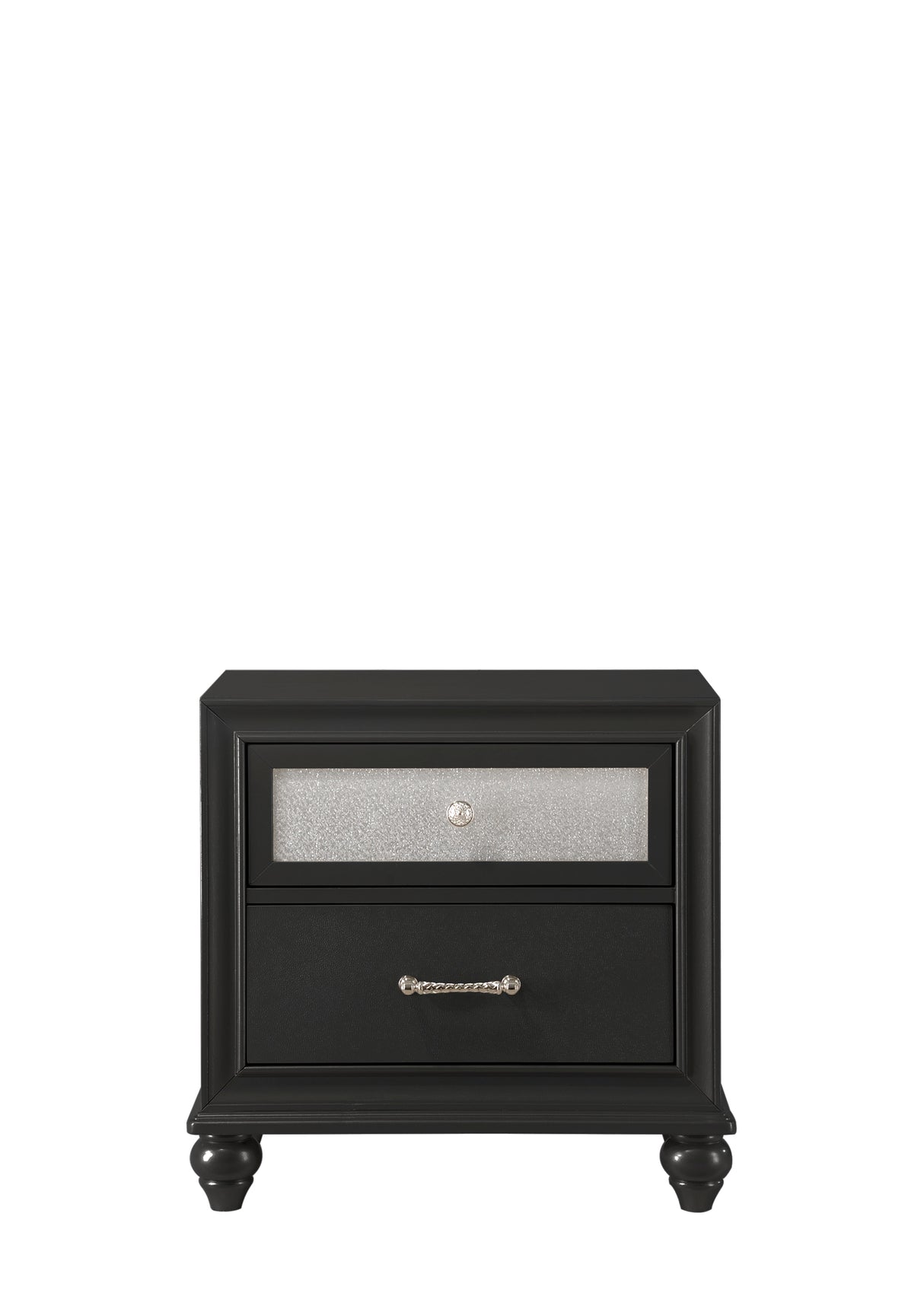 Lila Black Nightstand from Crown Mark - Luna Furniture
